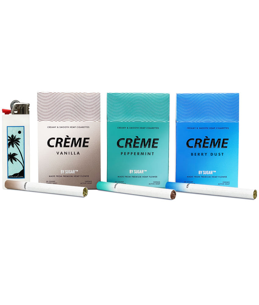 cbd cigarettes three flavors with lighter