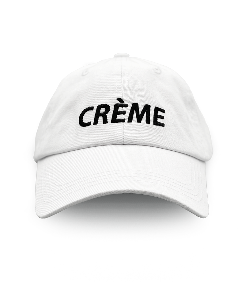 creme dad hat front