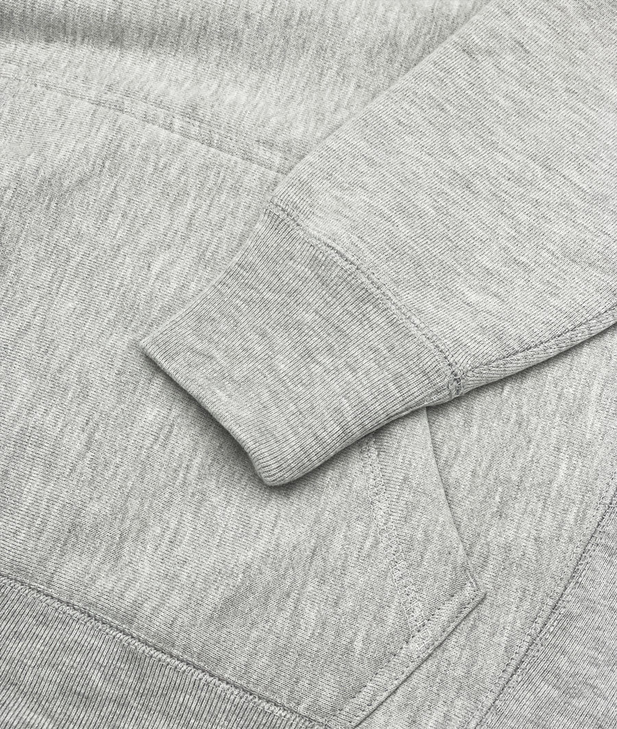 sugar cbd prerolls brand heather hoodie stitching closeup